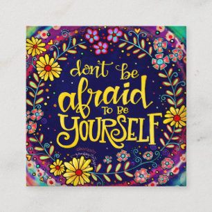 "Wees jezelf" Inspirativiteitskaarten Vierkante Visitekaartje