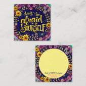 "Wees jezelf" Inspirativiteitskaarten Vierkante Visitekaartje (Voorkant / Achterkant)