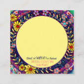 "Wees jezelf" Inspirativiteitskaarten Vierkante Visitekaartje (Achterkant)