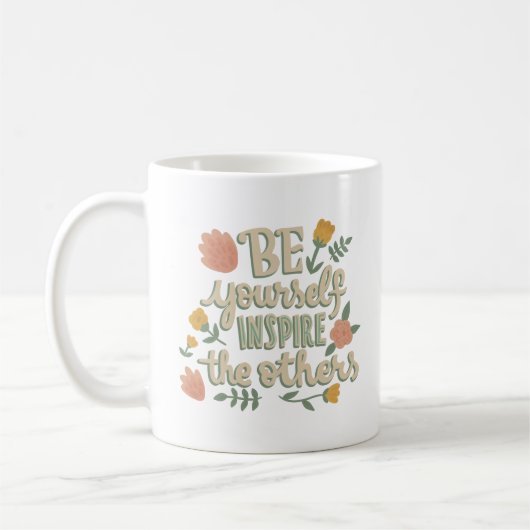 wees jezelf inspireer anderen koffiemok (Links)