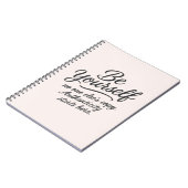 Wees jezelf Inspirerend citaat typografie ontwerp Notitieboek (Linkerzijde)