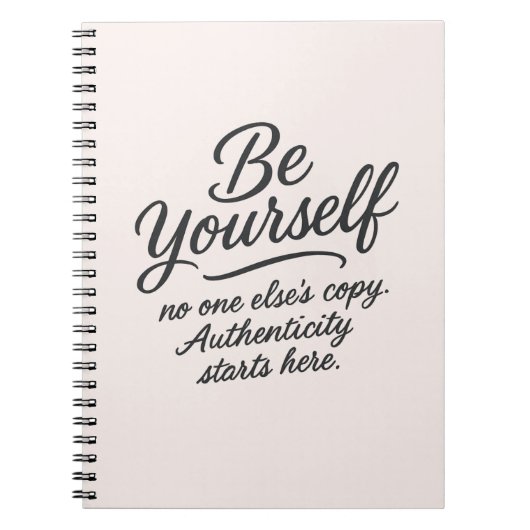 Wees jezelf Inspirerend citaat typografie ontwerp Notitieboek (Voorkant)