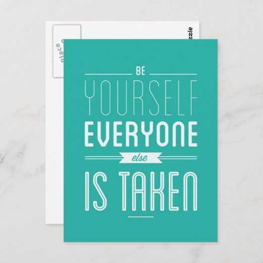 Wees jezelf Inspirerend Quote Briefkaart (Voorkant / Achterkant)