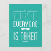 Wees jezelf Inspirerend Quote Briefkaart (Voorkant)