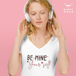 Wees jezelf Inspirerend Quote Valentijn Wit T-shirt