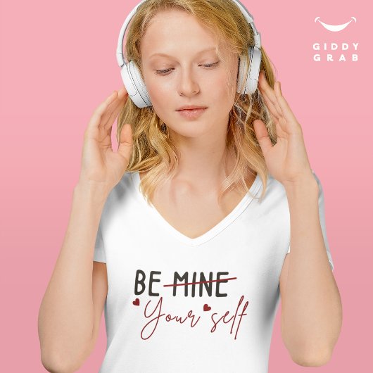 Wees jezelf Inspirerend Quote Valentijn Wit T-shirt