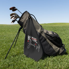 Wees jezelf Inspirerend Quote Valentijn zwart Golfhanddoek