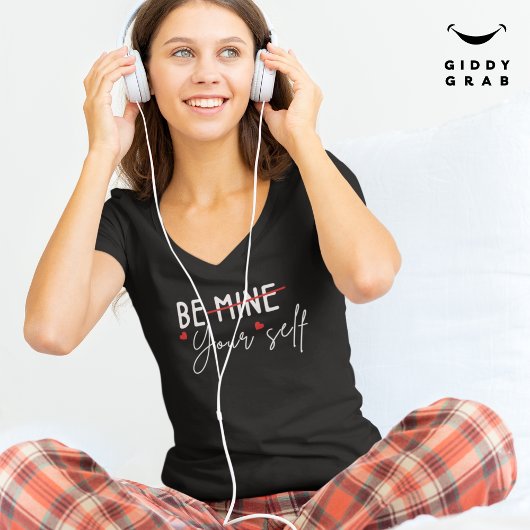 Wees jezelf Inspirerend Quote Valentijn zwart T-shirt