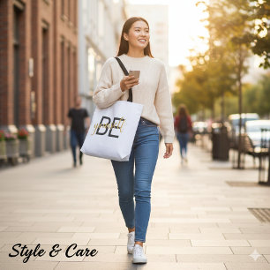 Wees jezelf Inspirerende Boodschap Tote Tas