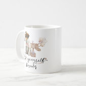 Wees jezelf Jack Russell puppy naast brievenbus Koffiemok (Voorkant links)