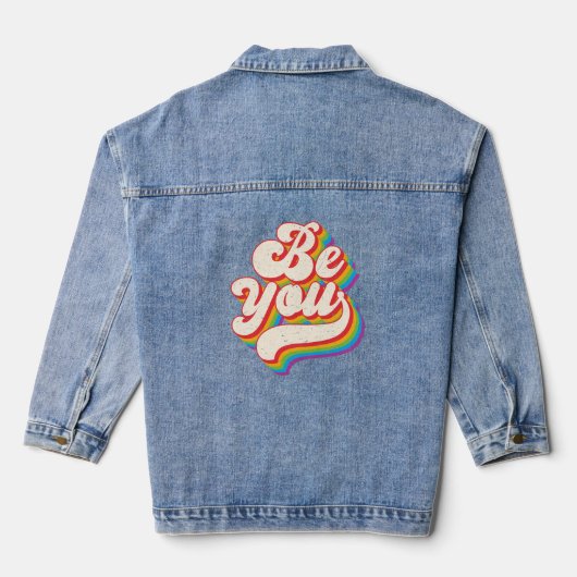 Wees jezelf! jeans denim jacket (Achterkant)