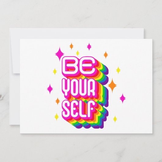 Wees jezelf! kaart (Voorkant)