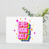 Wees jezelf! kaart (Staand voorkant)