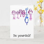 'Wees jezelf'-kaart (leeg binnenin) Kaart (Gele Bloem)