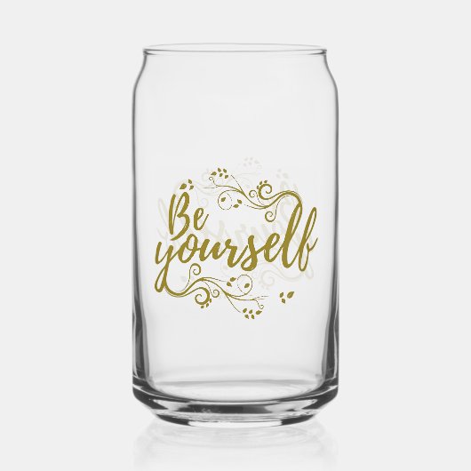 Wees jezelf Kan Glas (Achterkant)