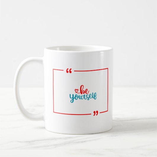Wees jezelf koffiemok (Links)