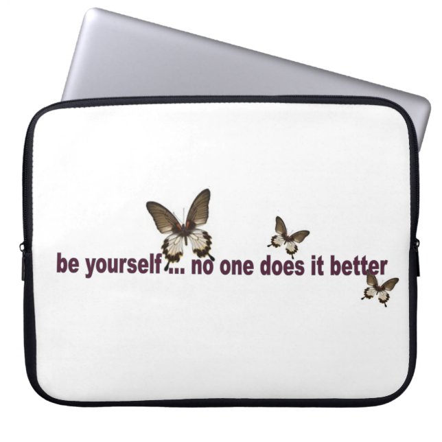 Wees jezelf laptop sleeve (Voorkant)