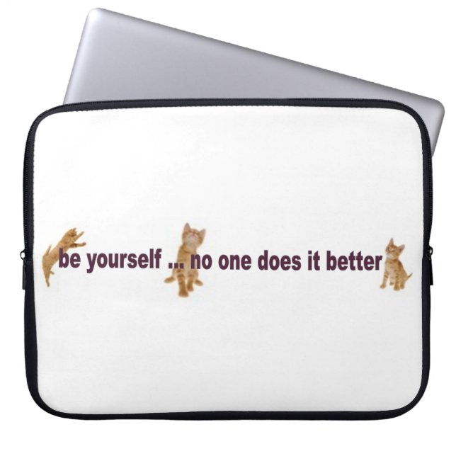 Wees jezelf laptop sleeve (Voorkant)