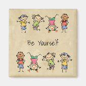 Wees jezelf Leraar Student Aanmoediging Quote Magneet (Voorkant)