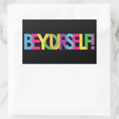 Wees jezelf LHBT-Sticker Rechthoekige Sticker (Tas)