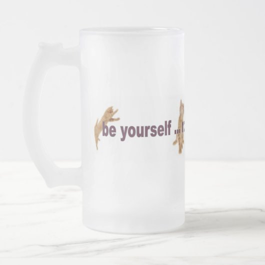 Wees jezelf matglas bierpul (Links)