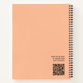 Wees jezelf Motivatie Quote Chic Peach Notitieboek (Achterkant)