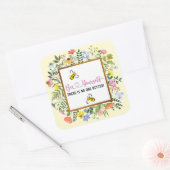 Wees jezelf Motivatie Vierkante Sticker (Envelop)