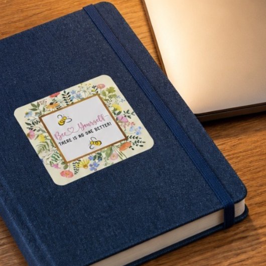 Wees jezelf Motivatie Vierkante Sticker