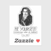 Wees jezelf Oscar Wilde Citatet sticker (Vel)