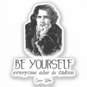 Wees jezelf Oscar Wilde Citatet sticker (Voorkant)