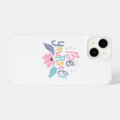 Wees jezelf | Pastelbloemen iPhone Hoesje (Achterkant horizontaal)
