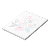 Wees jezelf | Pastelbloemen Notitieblok (Linkerzijde)