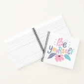 Wees jezelf | Pastelbloemen Notitieboek (Binnen)