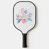 Wees jezelf | Pastelbloemen Pickleball Paddle (Voorkant)