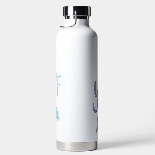 Wees jezelf | Pastelbloemen Waterfles (Rechts)