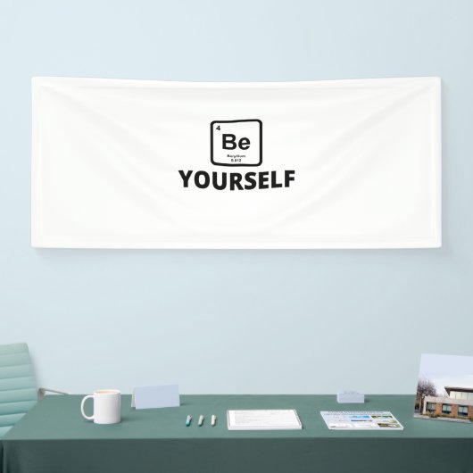 Wees jezelf periodieke slogan spandoek (Beurs)