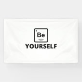 Wees jezelf periodieke slogan spandoek (Horizontaal)