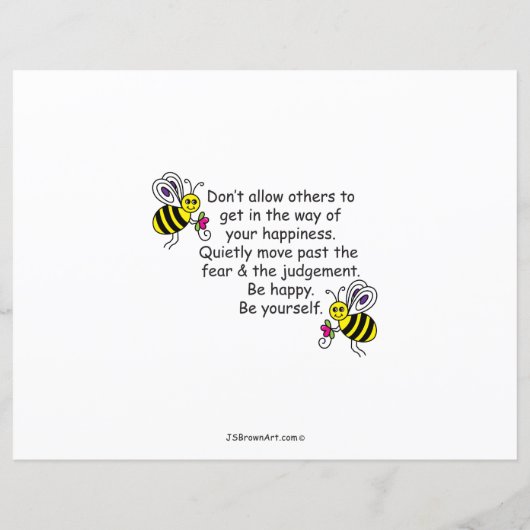 Wees jezelf_Platte papiervellen 11 x 8,5 inch (Achterkant)