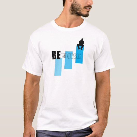 Wees jezelf positief Motivatie quote T-shirt (Voorkant)