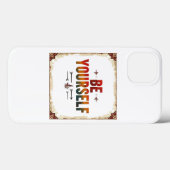 Wees jezelf | Rainbow distressed typografie Case-Mate iPhone Case (Achterkant (horizontaal))