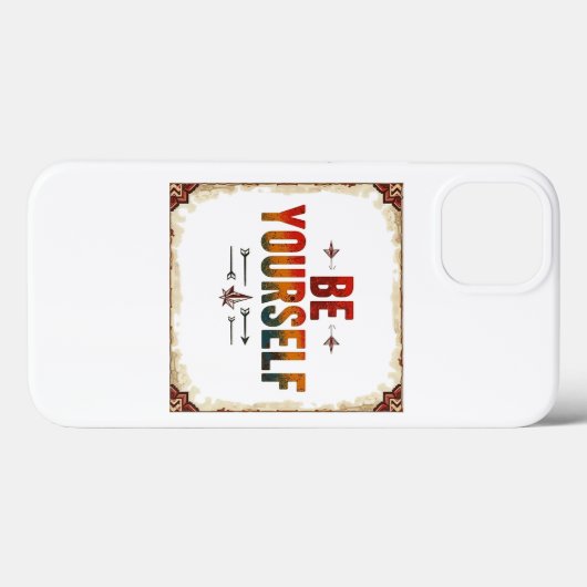 Wees jezelf | Rainbow distressed typografie Case-Mate iPhone Case (Achterkant (horizontaal))