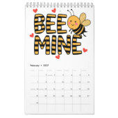 Wees jezelf redden van de bijen grappig dier insec kalender (Feb 2027)