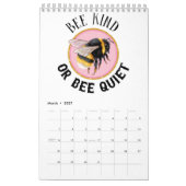 Wees jezelf redden van de bijen grappig dier insec kalender (Mar 2027)