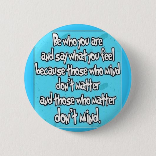 Wees jezelf ronde button 5,7 cm (Voorkant)