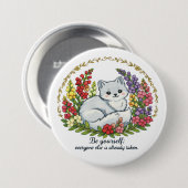 Wees jezelf ronde button 7,6 cm (Voorkant /achterkant)