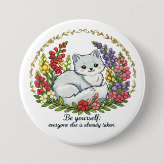 Wees jezelf ronde button 7,6 cm
