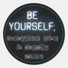 Wees jezelf ronde sticker