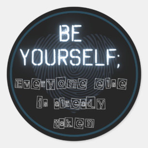 Wees jezelf ronde sticker