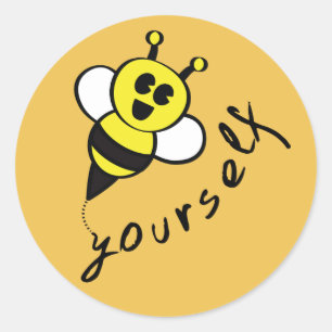 Wees jezelf! ronde sticker