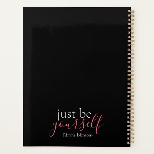 Wees jezelf Roze Modern Minimalist Planner (Achterkant)